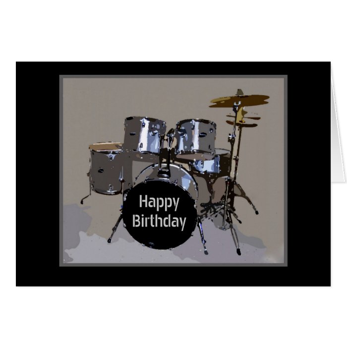 Happy Birthday Drums Card