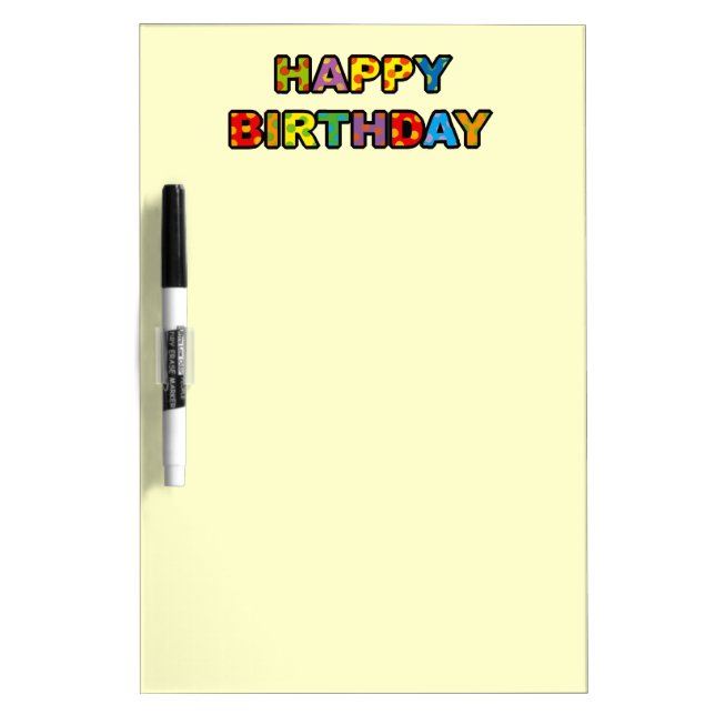 Happy birthday dry erase board (Front)