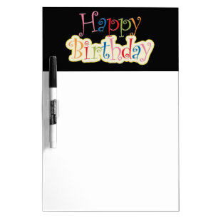 Happy Birthday Dry Erase Board