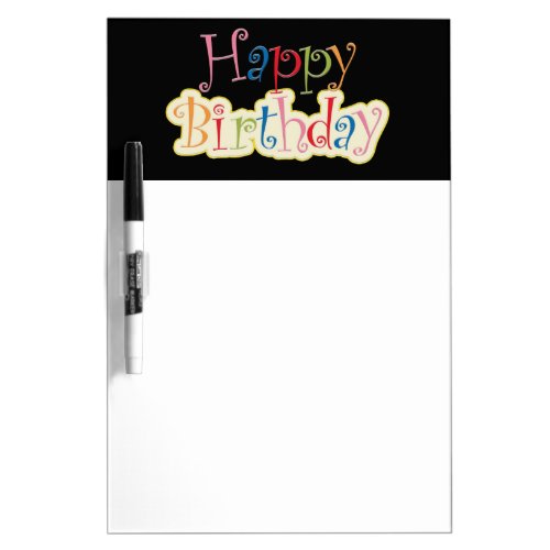 Happy Birthday Dry Erase Board