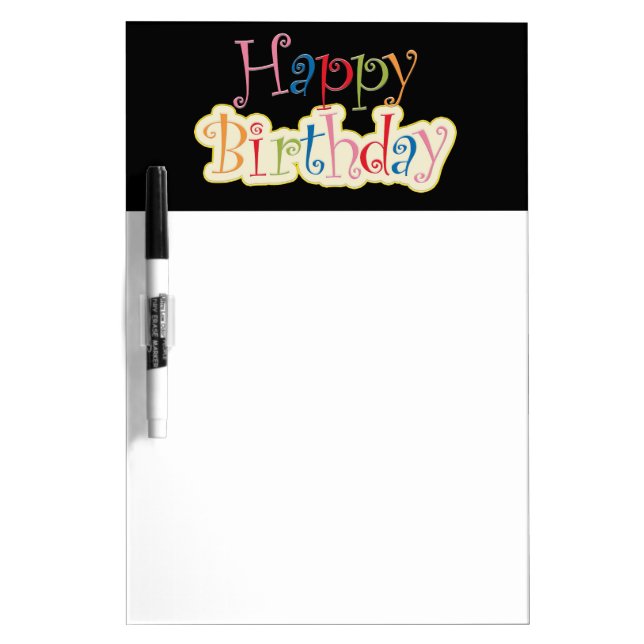 Happy Birthday Dry Erase Board (Front)