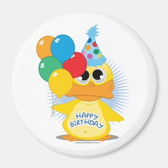 Happy Birthday Duck Magnet (Front)