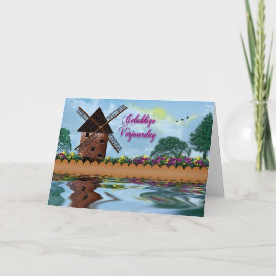 Happy Birthday Dutch Gelukkige Verjaardag Card Happy Birthday Dutch Gelukkige Verjaardag Card