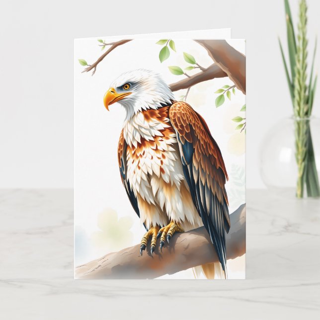 Happy Birthday | Eagle Sitting on a Branch Card (Front)