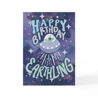 Happy Birthday Earthling Card