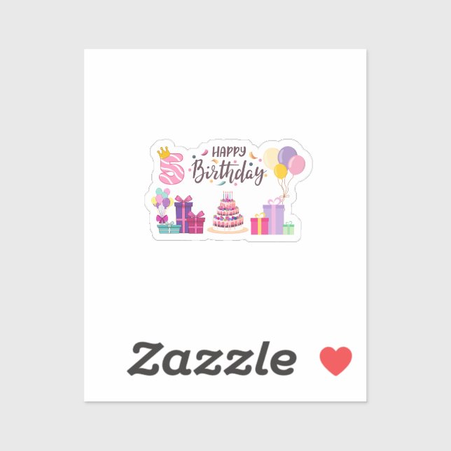 Happy Birthday Editable Design  Sticker (Sheet)