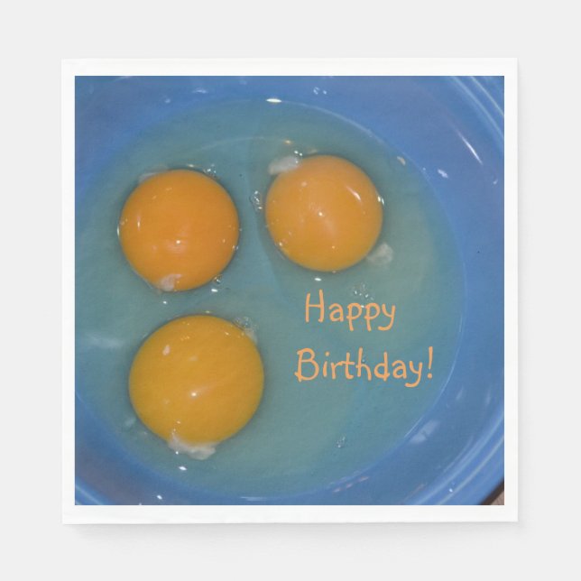 Happy Birthday Egg Lover Napkins (Front)