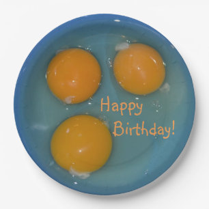 Happy Birthday Egg Lover Paper Plates