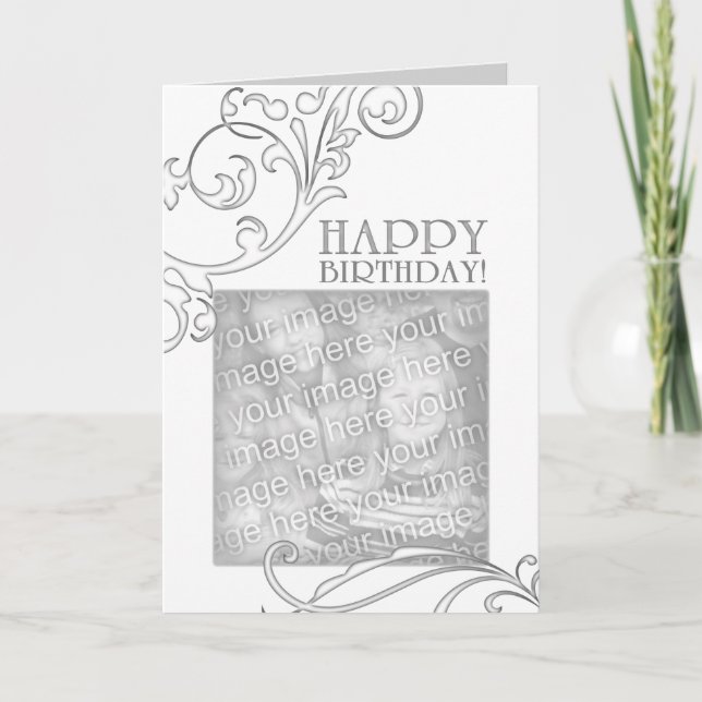 happy birthday (elegant flourish) card (Front)