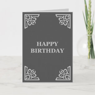 happy birthday (elegantGreys) Card