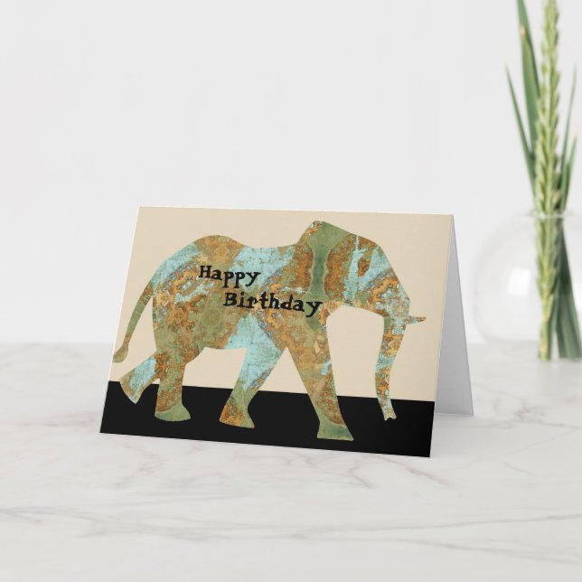Happy Birthday Elephant Card (Front)