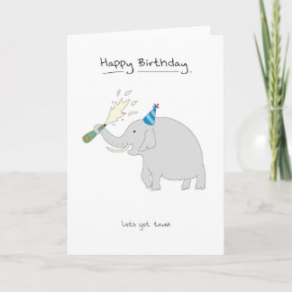 Happy Birthday - Elephant Card
