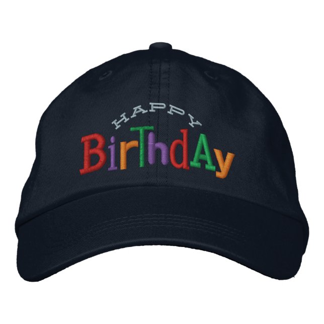 Happy Birthday Embroidery Hat (Front)