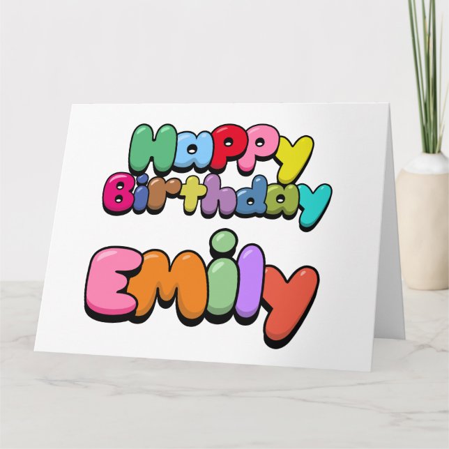 Happy Birthday Emily Card (Front)