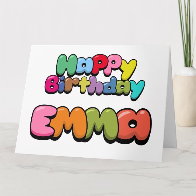 Happy Birthday Emma Card (Front)