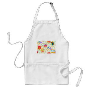 happy birthday emoji adult apron