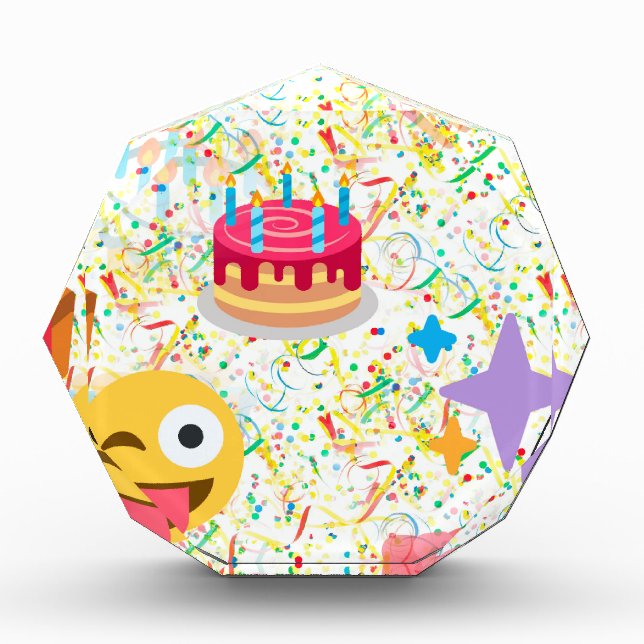 happy birthday emoji award (Front)