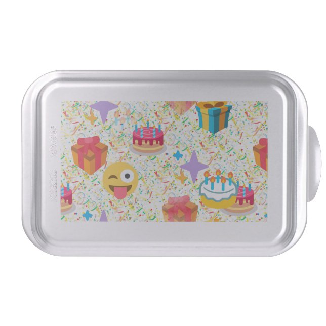 happy birthday emoji cake pan (Front)