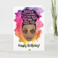 Happy Birthday! Encouraging Black Women Watercolor
