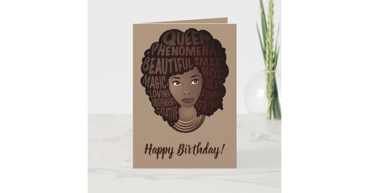 Happy Birthday, Encouraging Women, Brown Card | Zazzle.com
