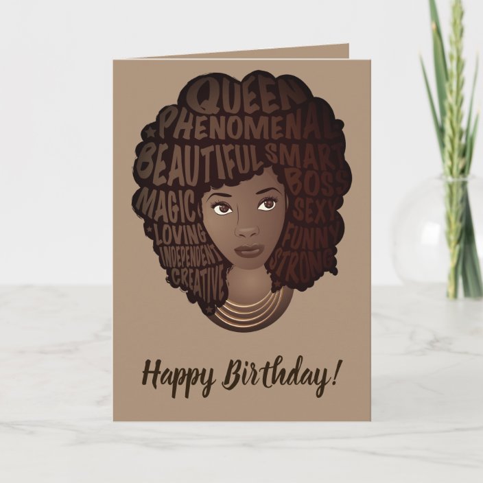 Happy Birthday, Encouraging Women, Brown Card | Zazzle.com