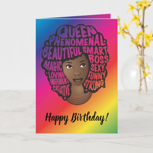 Happy Birthday Encouraging Women Rainbow Card