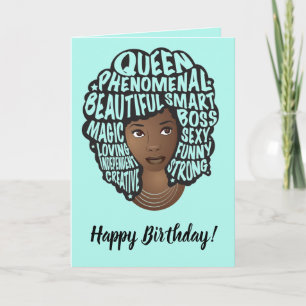 Happy Birthday, Encouraging Women, Teal Green Card