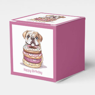 Happy Birthday English Bulldogs Favor Boxes