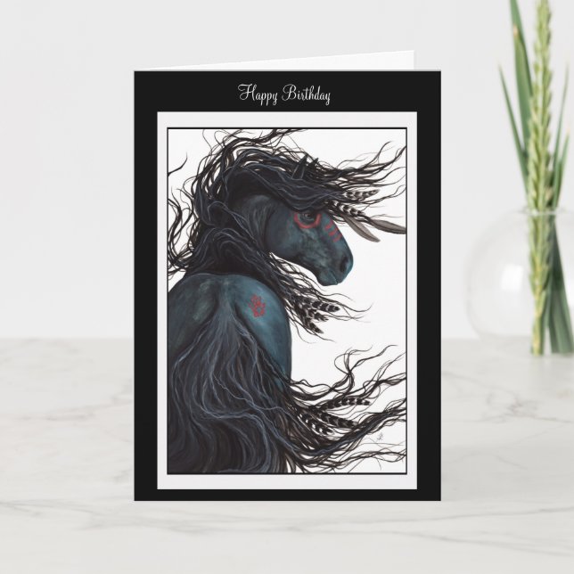 Happy Birthday Enjoy Horse Card by Bihrle (Front)