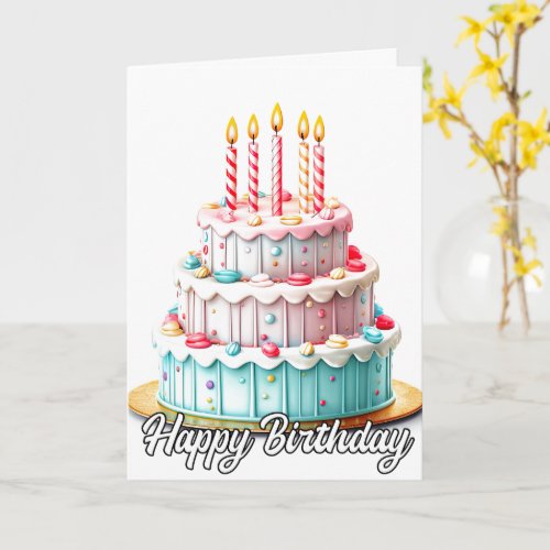 Happy Birthday  Enjoy Your Cake Card