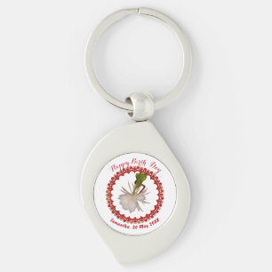 Happy Birthday Exotic Divine Bramha Lotus Wreath Keychain