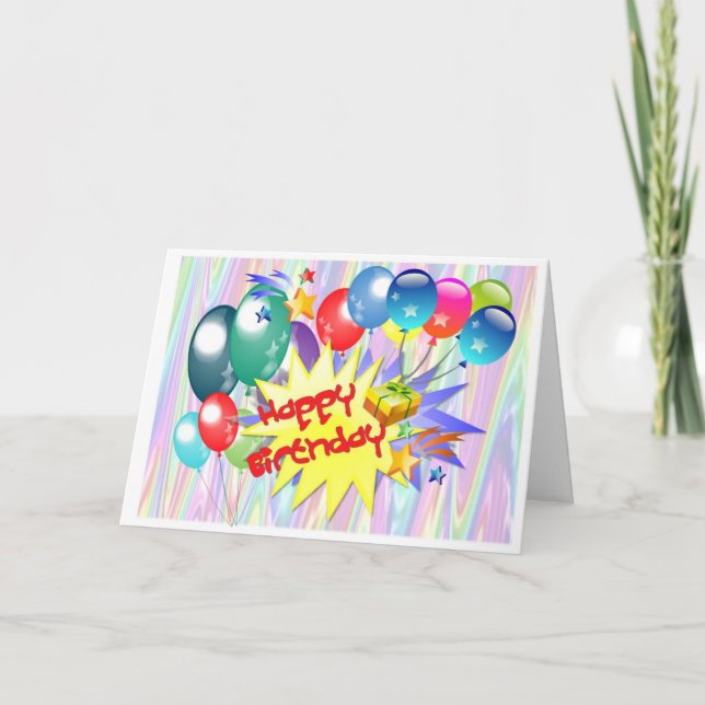 Happy Birthday explosion Card (Front)