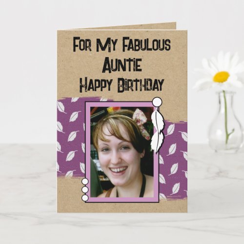 Happy Birthday fabulous auntie photo purple