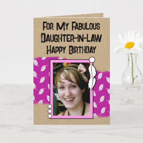 Happy Birthday fabulous daughter-in-law photo pink