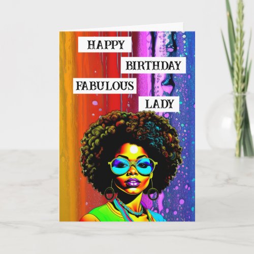 Happy Birthday Fabulous Lady Card