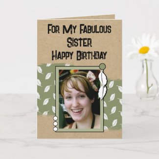 Happy Birthday fabulous sister photo green
