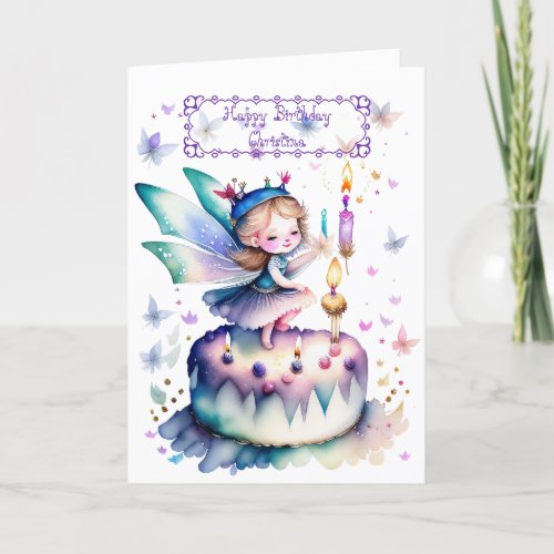 Happy Birthday Fairy 01 Card