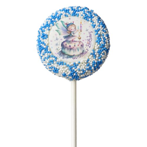 Happy Birthday Fairy 01 Chocolate Covered Oreo Pop