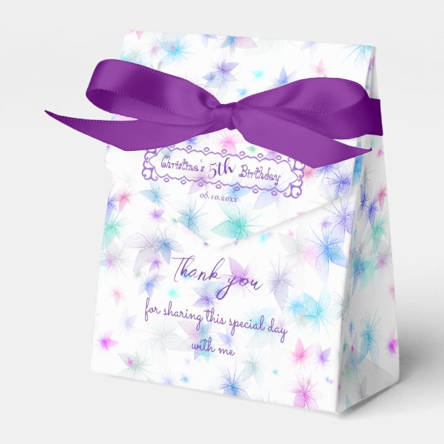 Happy Birthday Fairy 01 Favor Boxes (Front Side)