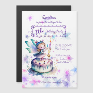 Happy Birthday Fairy 01 Magnetic Invitation