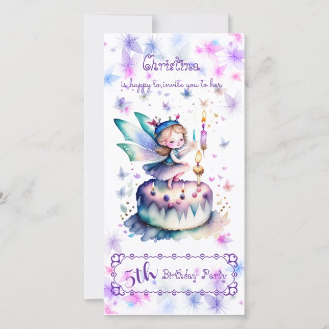 Happy Birthday Fairy 01 Save The Date (Front)