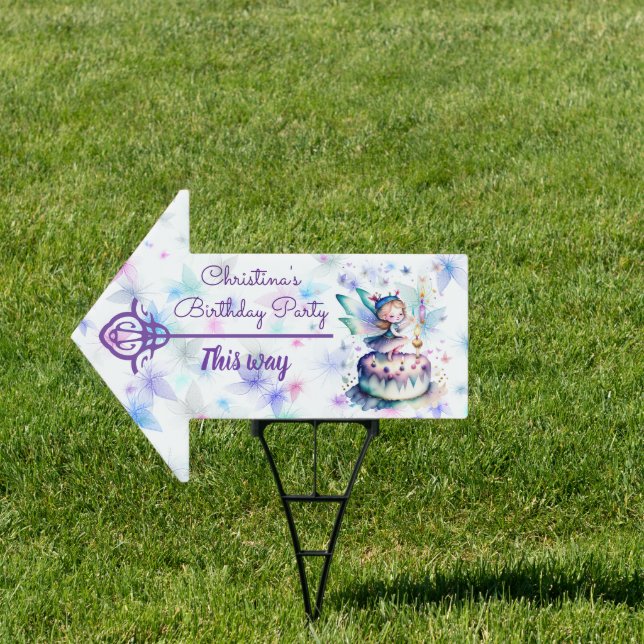 Happy Birthday Fairy 01 Sign (Insitu)