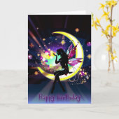 Happy Birthday Fairy Card (Yellow Flower)