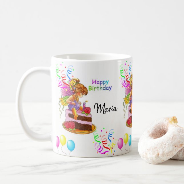 Happy Birthday Fairy Mug (With Donut)