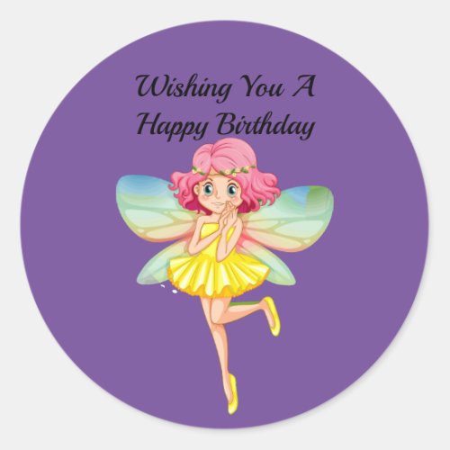 Happy Birthday Fairy Sticker