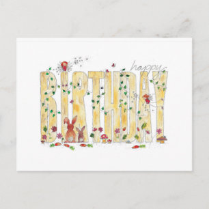 Happy Birthday -Fairy Woodland Postcard