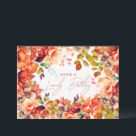 Happy Birthday Fall Autumn Garden Floral Card<br><div class="desc">A modern and beautiful birthday card featuring a romantic garden floral design. Perfect for any age birthday.</div>