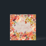 Happy Birthday Fall Autumn Garden Floral Champagne Card<br><div class="desc">A modern and beautiful birthday card featuring a romantic garden floral design. Perfect for any age birthday.</div>