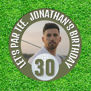 Happy Birthday Fantastic Male Golfer  Classic Round Sticker