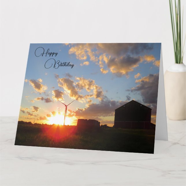 Happy Birthday - Farm Scene - Birthday Card (Front)